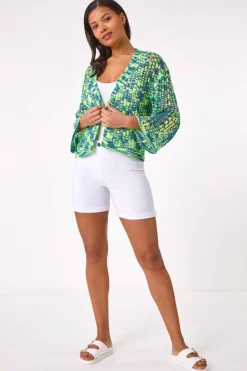 Roman Denim Blue Spacedye Knit Cardigan