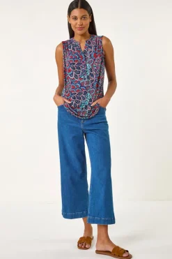 Roman Denim Cotton Denim Stretch Culottes