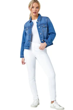 Roman Denim Petite Bleached Denim Jacket