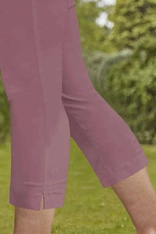 Roman Dusky Pink Cropped Stretch Trouser Capri Summer Leggings 3/4 Pedal Pushers
