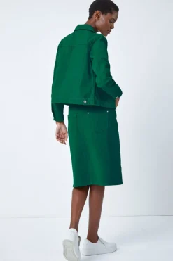 Roman Green Classic Cotton Denim Jacket