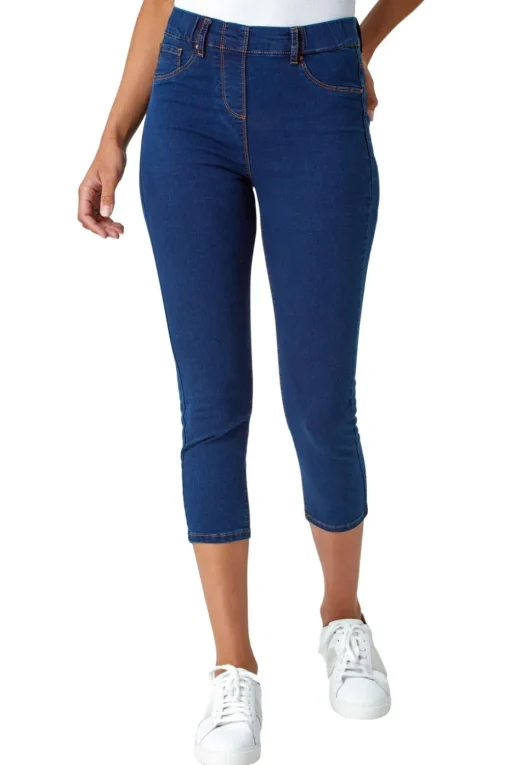 Roman Indigo Cropped Stretch Denim Jegging