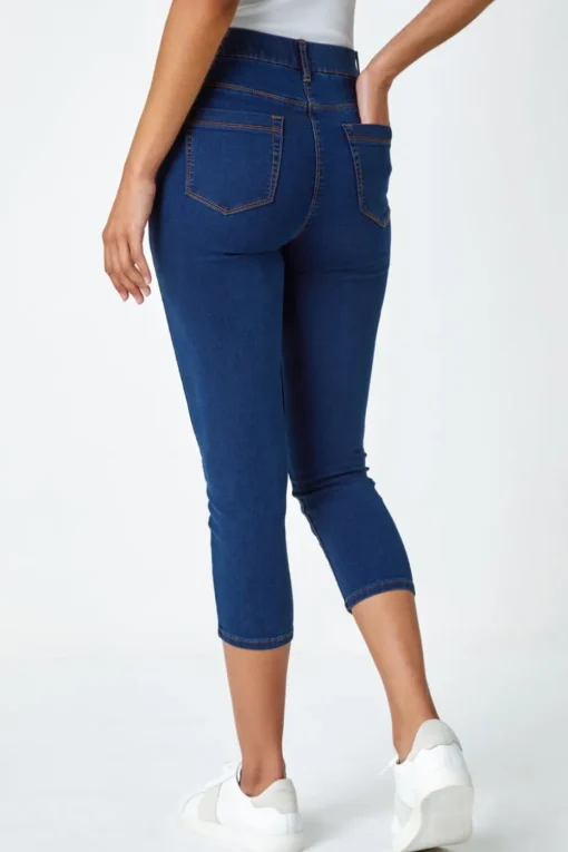 Roman Indigo Cropped Stretch Denim Jegging