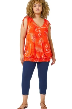 Roman Indigo Curve Elastic Waist Cropped Denim Jeggings