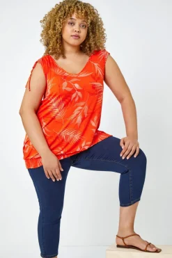Roman Indigo Curve Elastic Waist Cropped Denim Jeggings