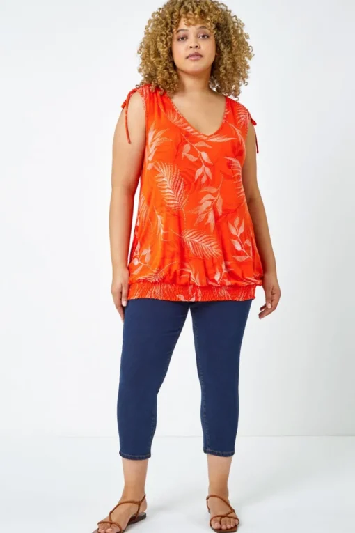 Roman Indigo Curve Elastic Waist Cropped Denim Jeggings