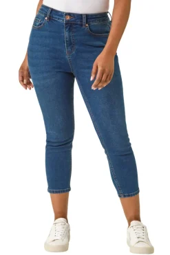 Roman Indigo Petite Slim Crop Stretch Jeans