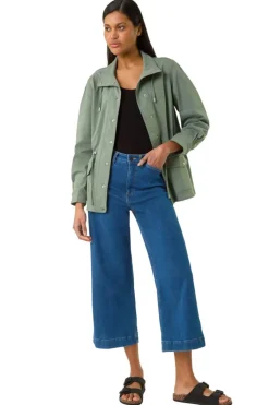 Roman Khaki Buttoned Safari Jacket