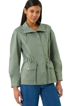 Roman Khaki Buttoned Safari Jacket
