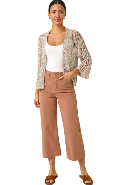 Roman Multi Stitch Detail Knit Cardigan