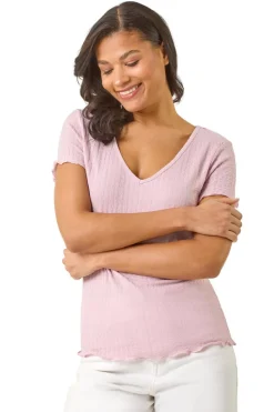 Roman Pink Textured Lettuce Edge Top