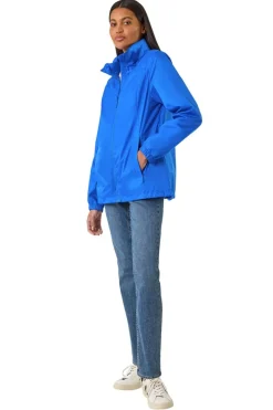 Roman Royal Blue Shower Resistant Funnel Neck Jacket