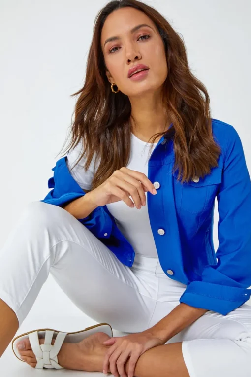 Roman Royal Blue Stretch Pocket Detail Jacket