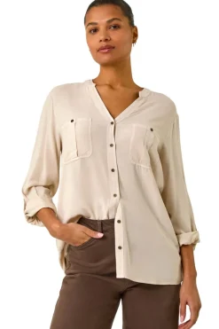Roman Stone Buttoned Pocket Shirt