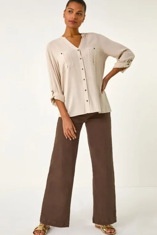 Roman Stone Buttoned Pocket Shirt