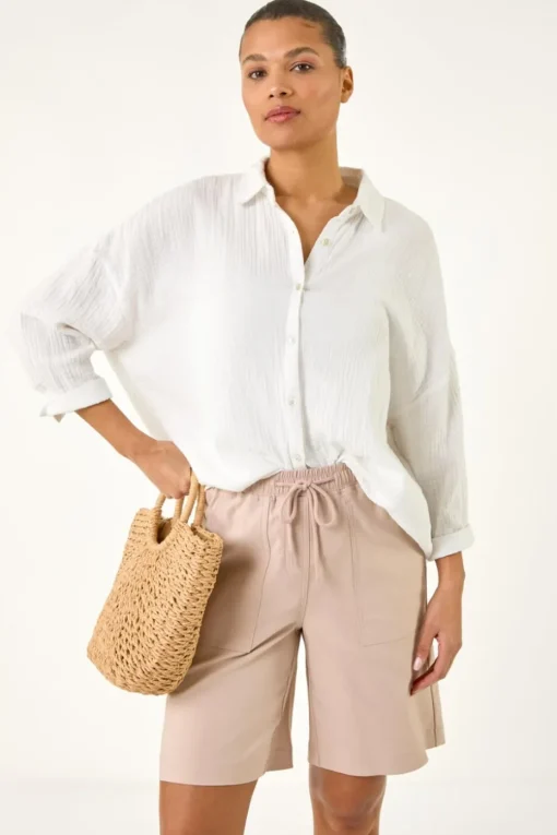 Roman Stone Drawcord Detail Pocket Shorts