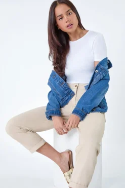 Roman Stone Petite Cotton Blend Stretch Chino Trousers