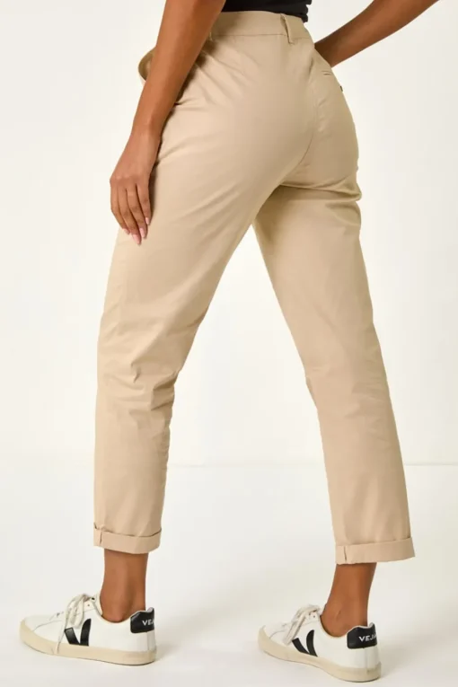 Roman Stone Plain Cotton Chino Trousers