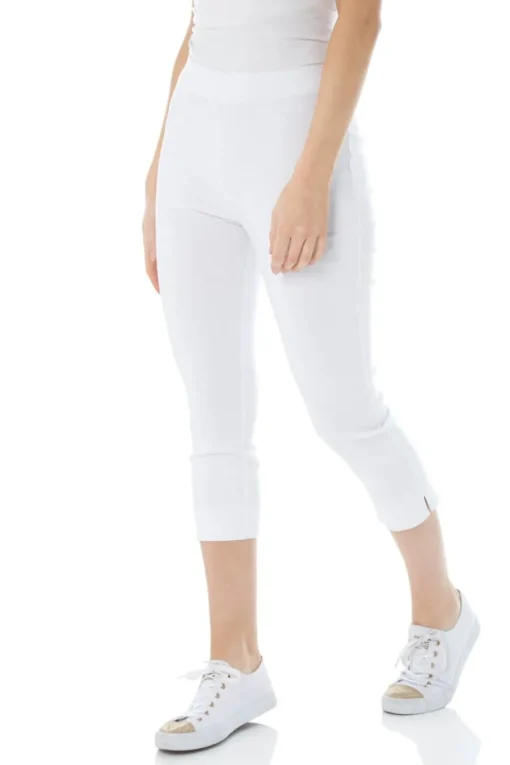 Roman White Cropped Stretch Trouser Capri Summer Leggings 3/4 Pedal Pushers