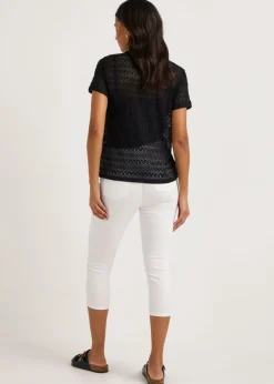 Rosie White Cropped Pull On Jeggings