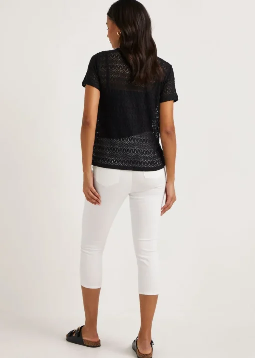 Rosie White Cropped Pull On Jeggings