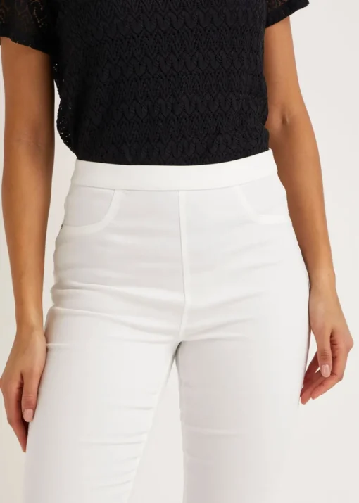 Rosie White Cropped Pull On Jeggings