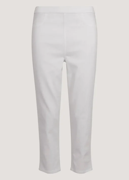 Rosie White Cropped Pull On Jeggings