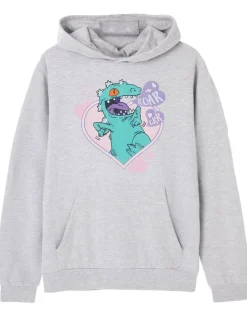 Rugrats Reptar Love Grey Marl Hoodie