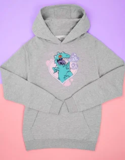 Rugrats Reptar Love Grey Marl Hoodie