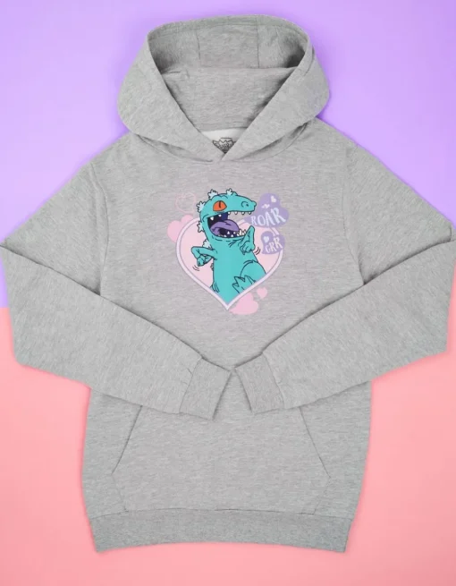 Rugrats Reptar Love Grey Marl Hoodie