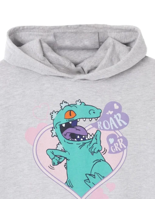 Rugrats Reptar Love Grey Marl Hoodie