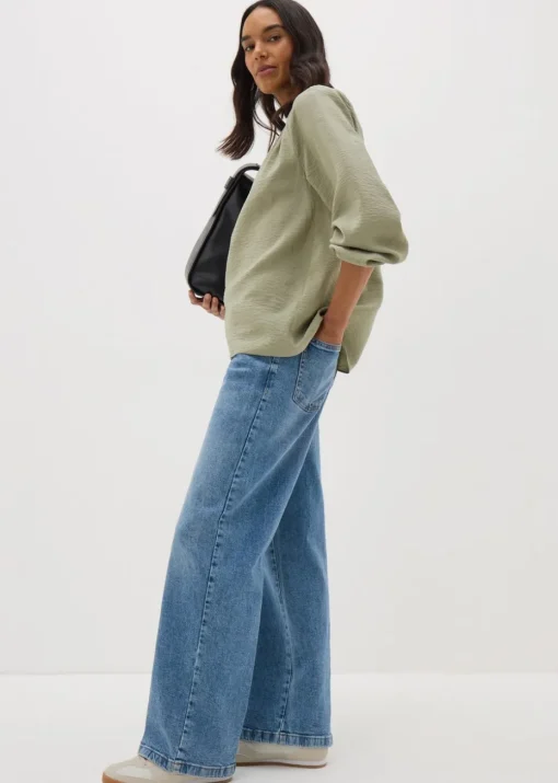 Sage Green Popover Blouse