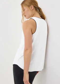 Souluxe White Piped Vest