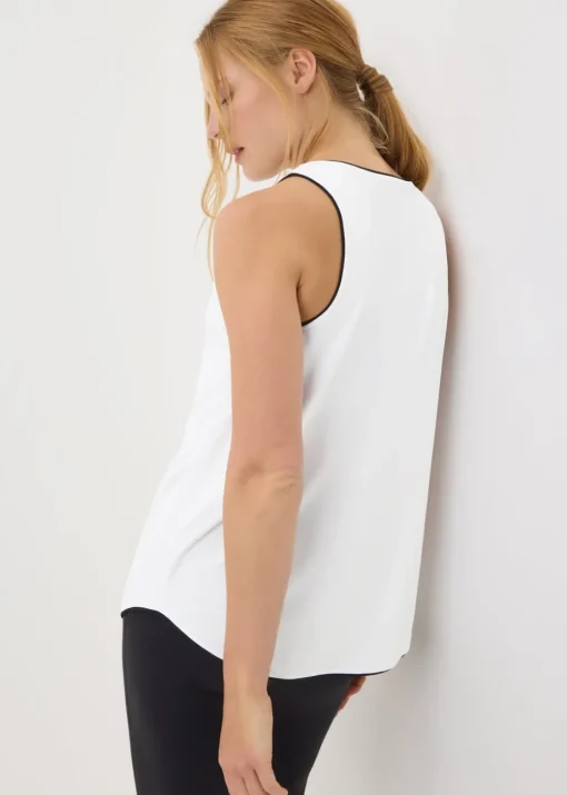 Souluxe White Piped Vest
