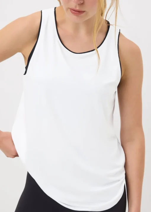 Souluxe White Piped Vest