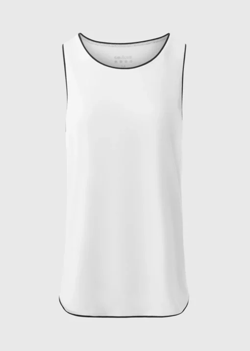 Souluxe White Piped Vest