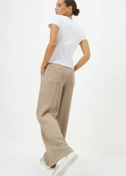 Stone Wide Leg Comfort Fit Jeans