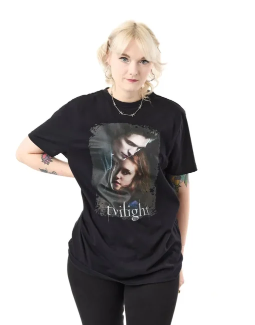 Twilight Black Movie Poster Short Sleeved T-Shirt