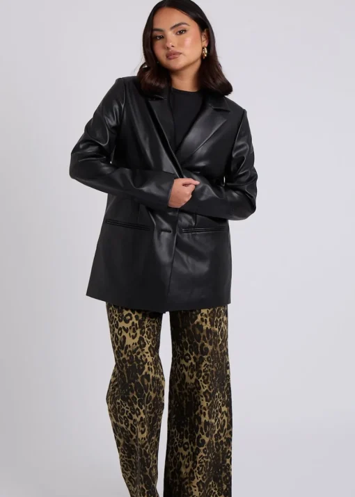 Urban Bliss Black PU Blazer
