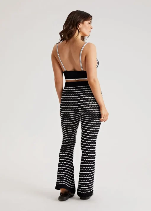 Urban Bliss Black/White Pointelle Trouser Co-ord