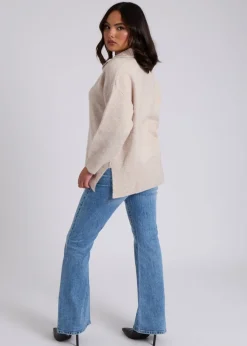 Urban Bliss Cream Half Zip Jumper