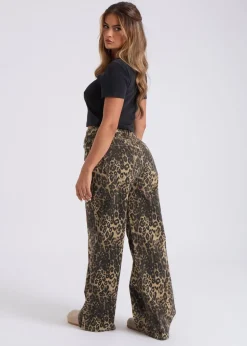 Urban Bliss Leopard Wide Leg Jean