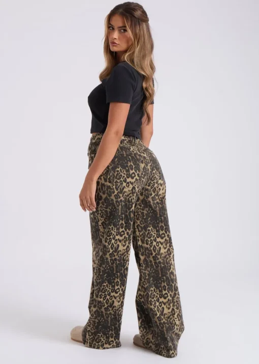 Urban Bliss Leopard Wide Leg Jean