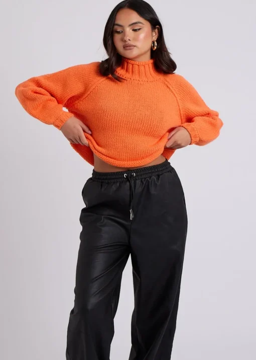 Urban Bliss Orange Exposed Seam Jumper