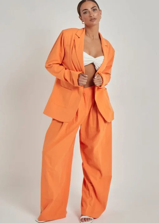 Urban Bliss Orange Linen Trouser