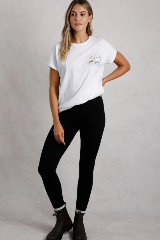 Weird Fish Black Lilliane High Waisted Leggings