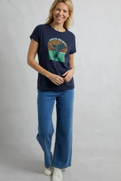 Weird Fish Blue Fly Free Slub Graphic T-Shirt