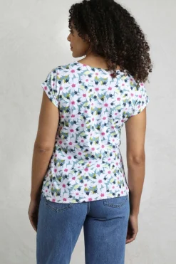 Weird Fish Blue Paw Paw Printed T-Shirt