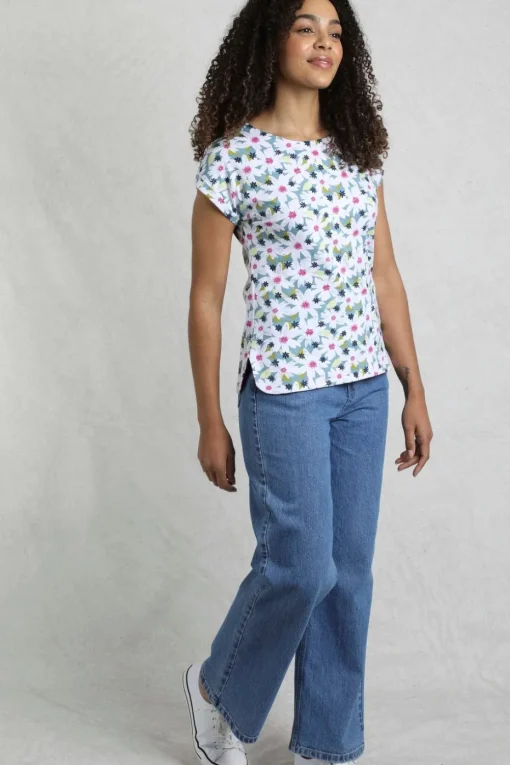 Weird Fish Blue Paw Paw Printed T-Shirt