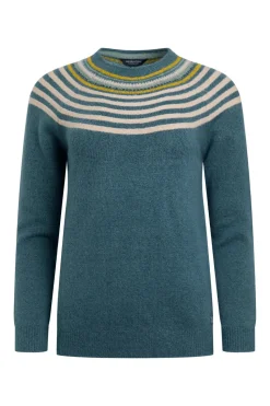 Weird Fish Blue Sinatra Patterned Knit Jumper